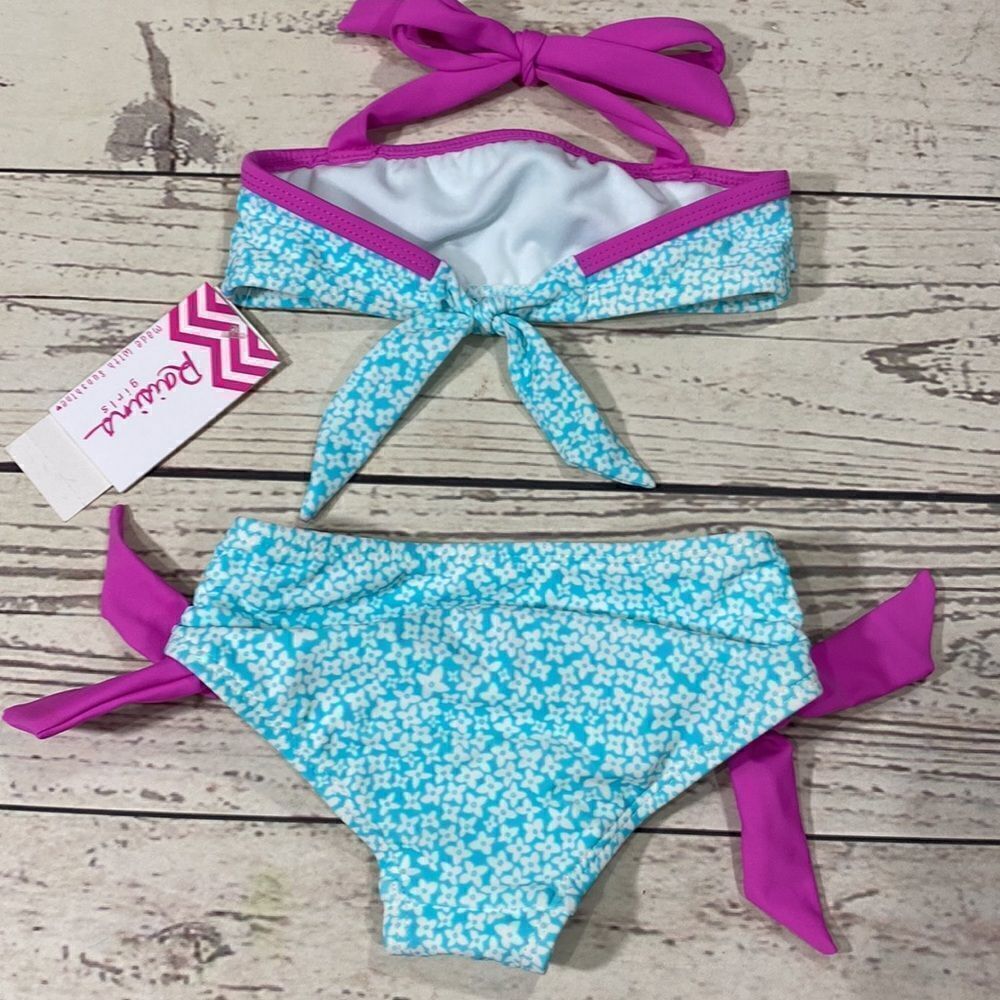 NWT Raisins Girls Toddler/ Girl’s 2Pc. Swimsuit Bikini Tiny Dancer Miramar - Picture 2 of 8